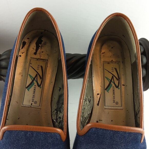 Ros Hommerson denim and leather flag loafers - Picture 6 of 17